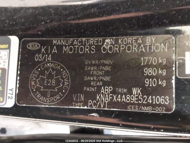 KNAFX4A89E5241063 KIA Forte