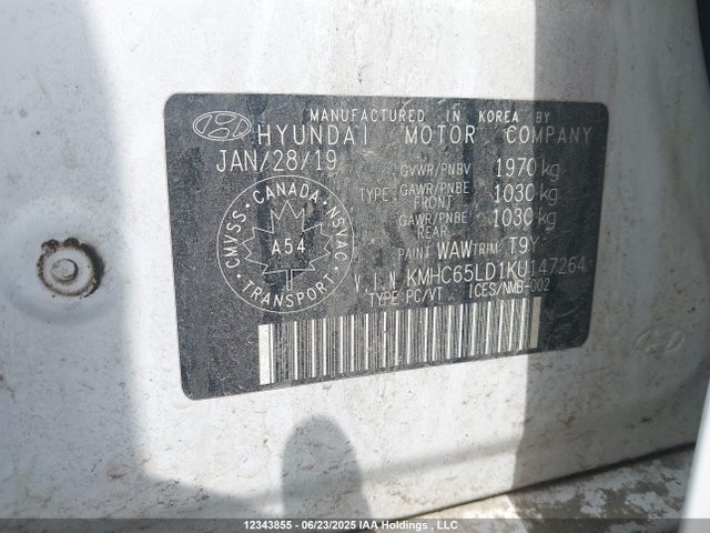 KMHC65LD1KU147264 Hyundai 2019