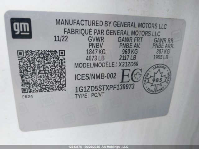 1G1ZD5STXPF139973 Chevrolet lfv