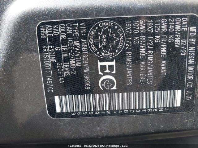 JN8BT3CB4PW196969 Nissan Rogue