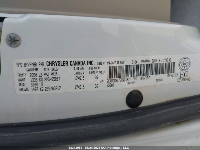 2C4RDGBG7ER414971 Dodge Grand Caravan