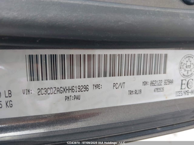 2C3CDZAGXHH619296 Dodge 2017
