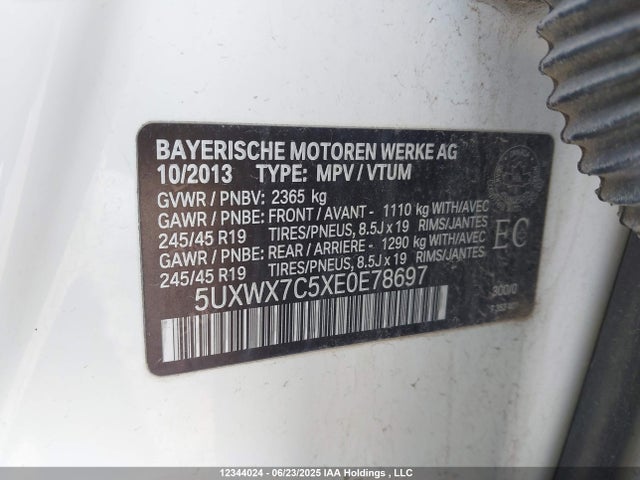 5UXWX7C5XE0E78697 BMW 2014