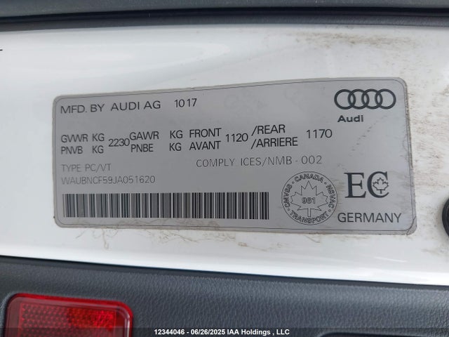Audi A5 2018 WAUBNCF59JA051620 Image 9