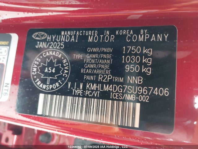 KMHLM4DG7SU967406 Hyundai mpi nu pe