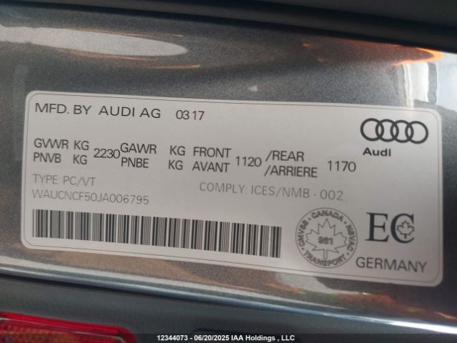 WAUCNCF50JA006795 Audi 2018