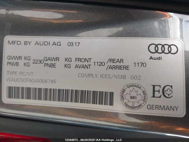 WAUCNCF50JA006795 Audi 2018