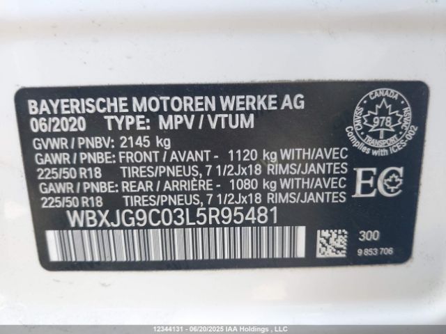 WBXJG9C03L5R95481 BMW X1
