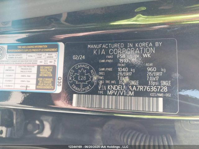 KNDEUCAA7R7636728 KIA nu mpi