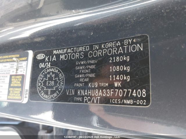 KNAHU8A33F7077408 KIA dohc gdi nu