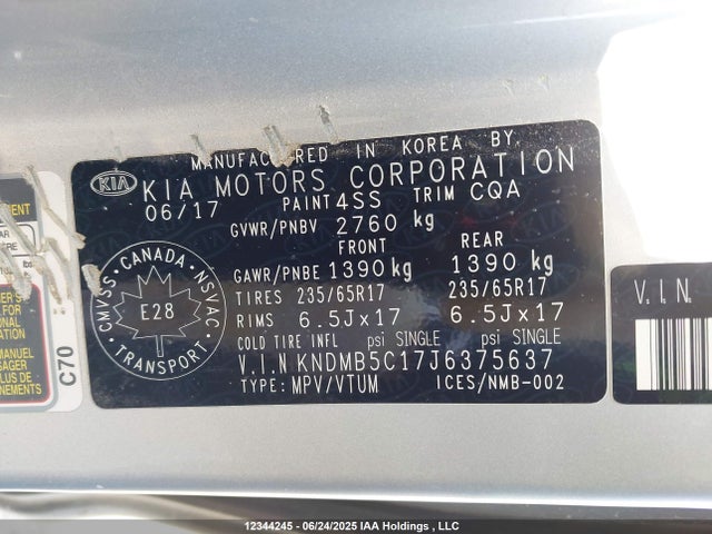KIA 2018 2018 KNDMB5C17J6375637 Image 9
