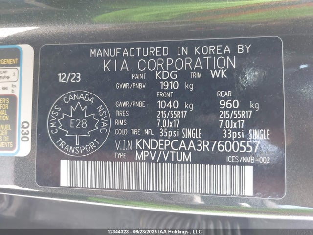 KIA nu mpi 2024 KNDEPCAA3R7600557 Image 9