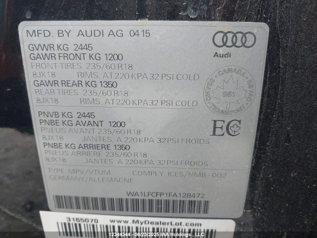 WA1LFCFP1FA128472 Audi 2.0t
