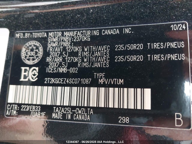 2T2KGCEZ4SC071087 Lexus t24a-fts