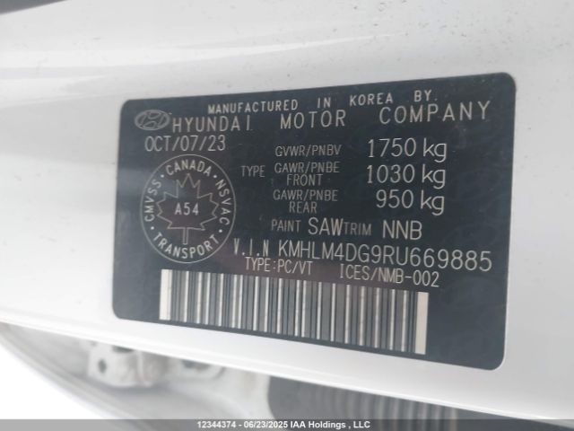 KMHLM4DG9RU669885 Hyundai mpi nu pe