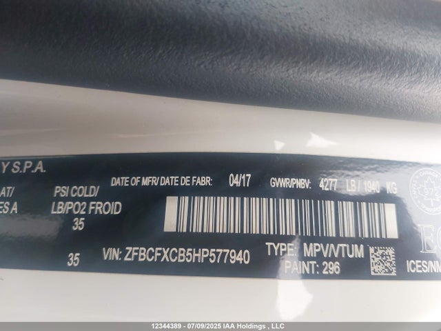 Fiat 2017 2017 ZFBCFXCB5HP577940 Image 9