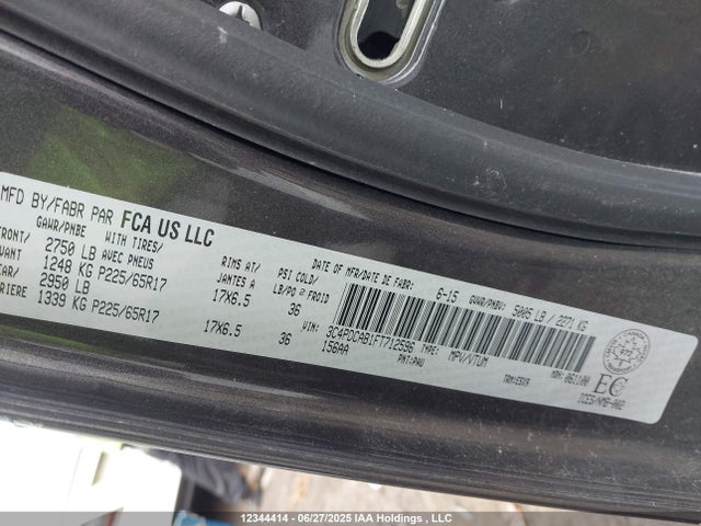 3C4PDCAB1FT712596 Dodge 2015