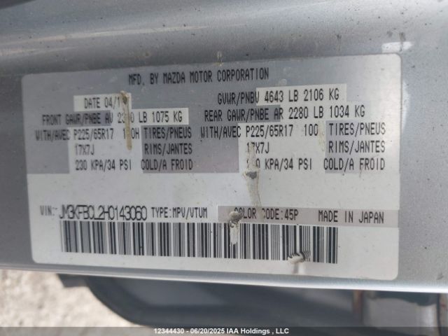 JM3KFBCL2H0143060 Mazda py
