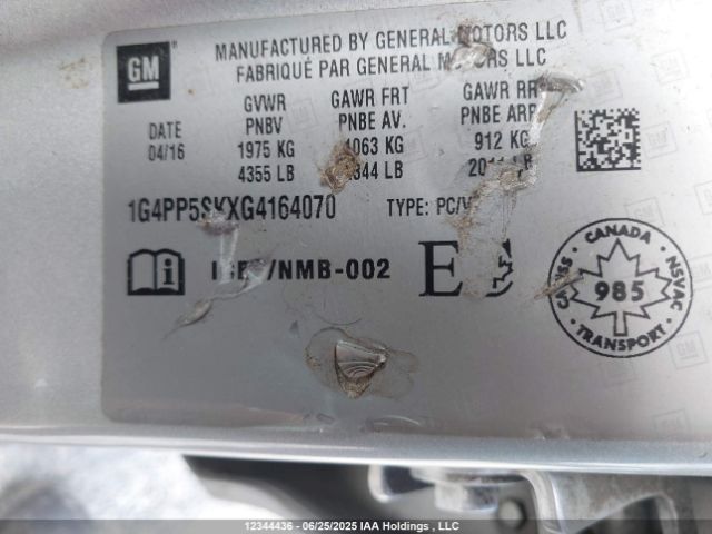 1G4PP5SKXG4164070 Buick lea - gas/alc, sidi, alum, ho