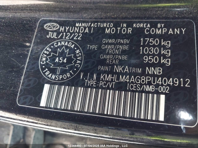 KMHLM4AG8PU404912 Hyundai mpi nu pe