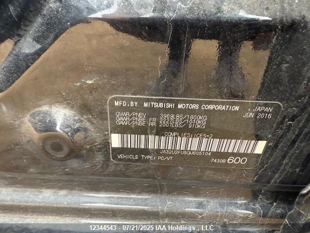Mitsubishi dohc mivec 2016 JA32U2FU5GU605104 Image 9
