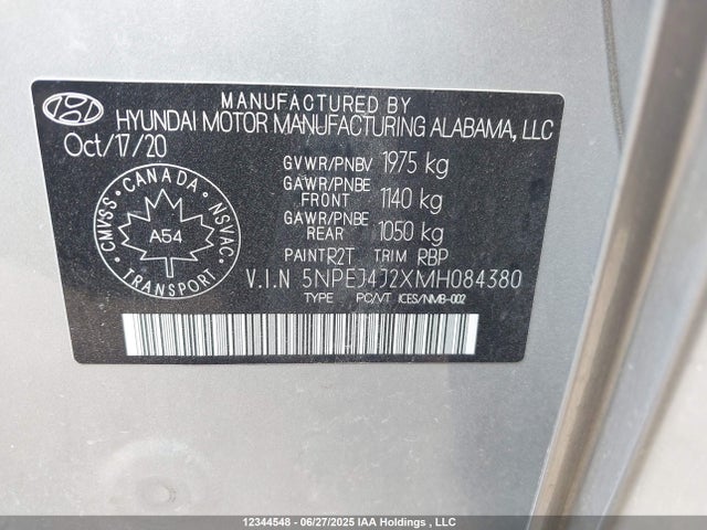 5NPEJ4J2XMH084380 Hyundai t-gdi gamma ii