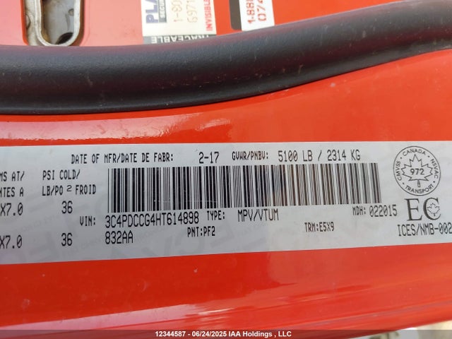 3C4PDCCG4HT614898 Dodge 2017