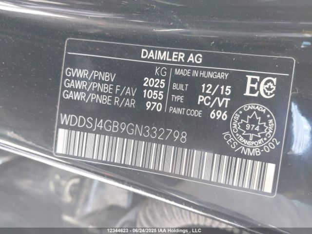 WDDSJ4GB9GN332798 Mercedes-Benz 2016