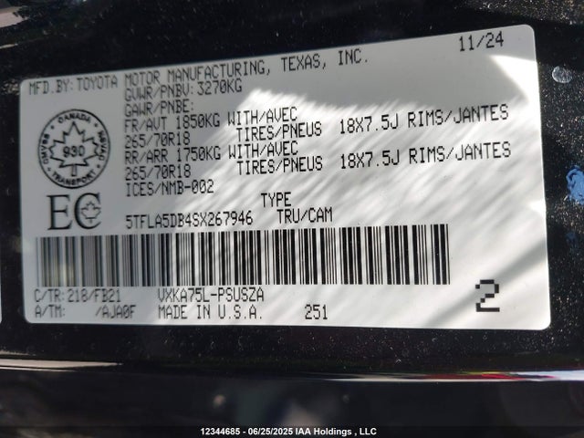 Toyota v35a-fts 2025 5TFLA5DB4SX267946 Image 18