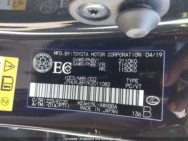 JTHU9JBH7K2011082 Lexus m20a-fxs, 3nm, 1mm
