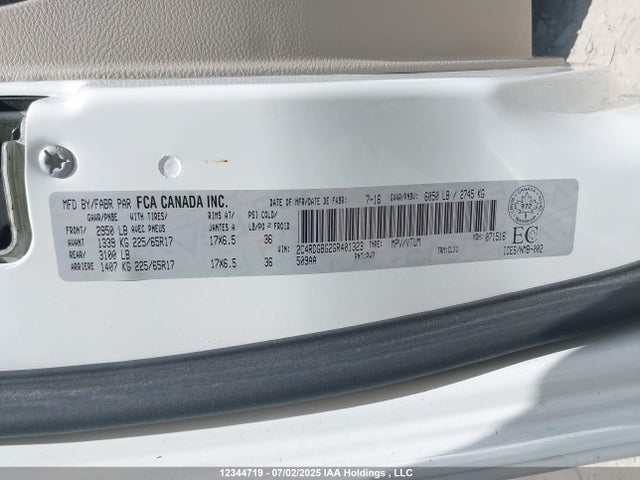 2C4RDGBG2GR401323 Dodge 2016