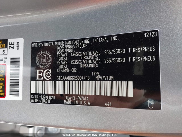 5TDAAAB66RS004718 Lexus t24a-fts