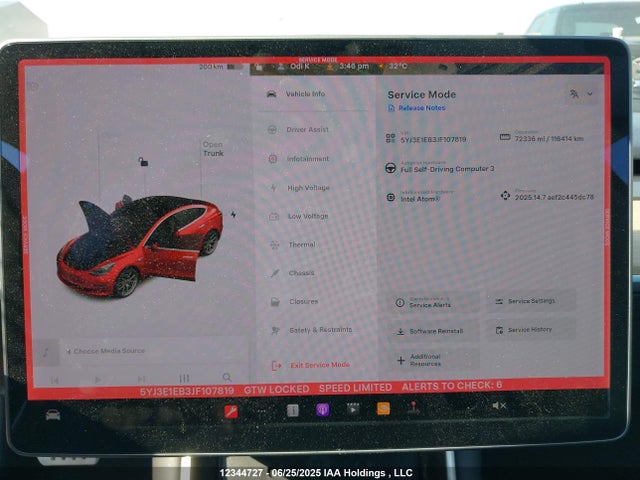 5YJ3E1EB3JF107819 Tesla MODEL 3