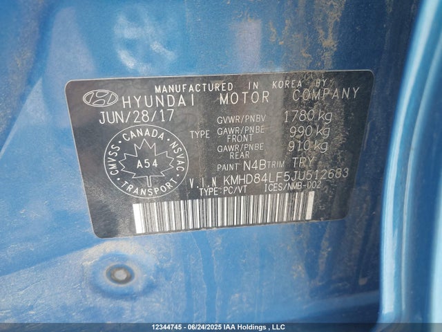 KMHD84LF5JU512683 Hyundai mpi nu