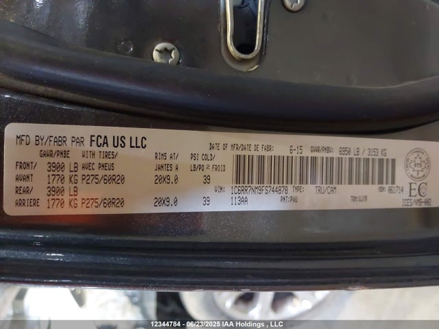 RAM 1500 2015 1C6RR7NM9FS744878 Image 9