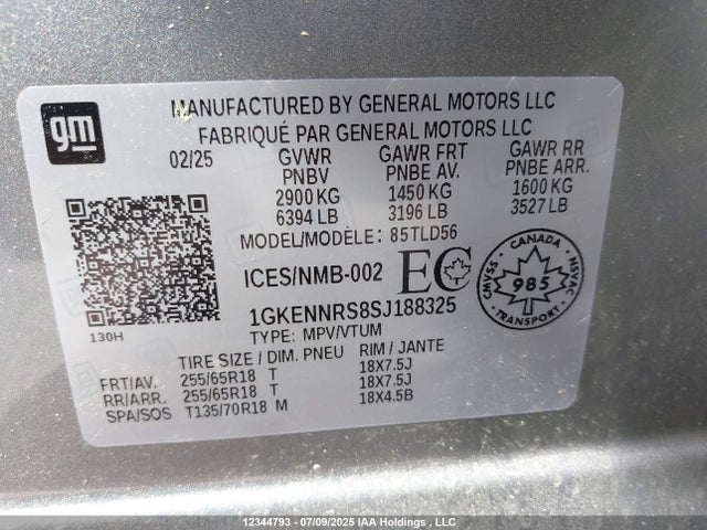 1GKENNRS8SJ188325 GMC lk0