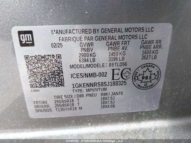 1GKENNRS8SJ188325 GMC lk0