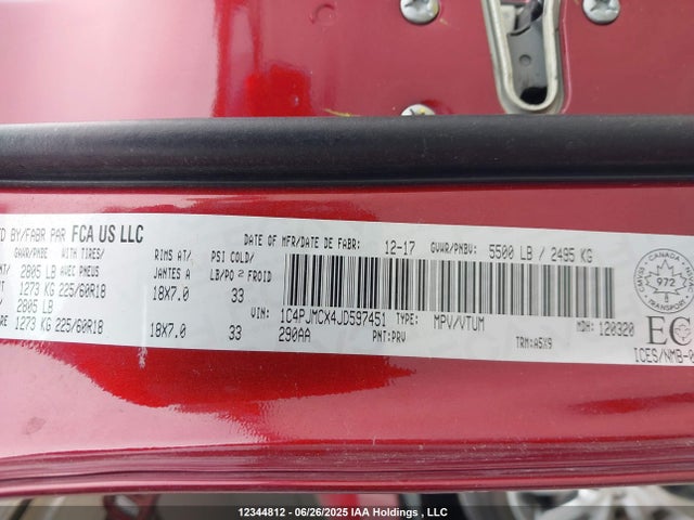 1C4PJMCX4JD597451 Jeep 2018