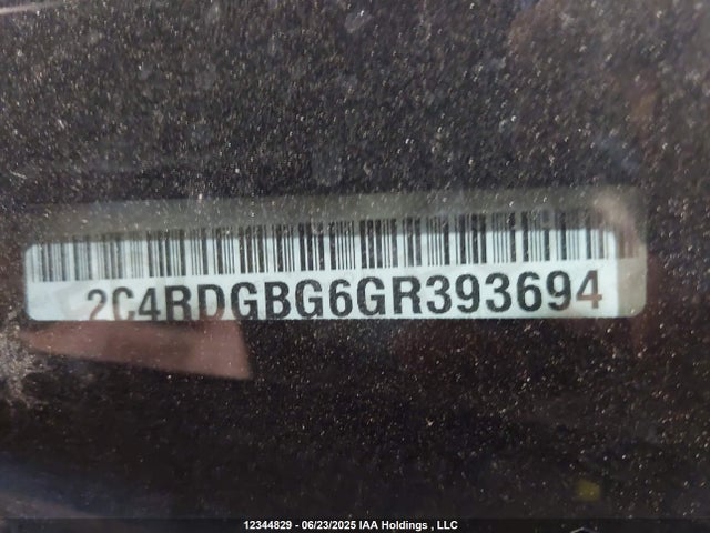 2C4RDGBG6GR393694 Dodge 2016
