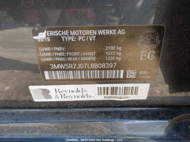 3MW5R7J07L8B08397 BMW 330I
