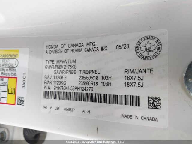 2HKRS4H53PH124270 Honda l15be