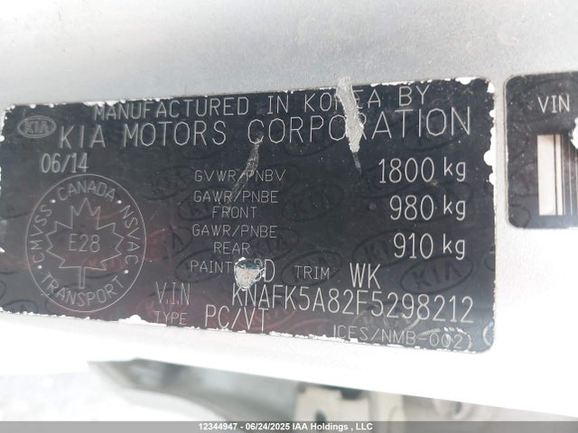 KNAFK5A82F5298212 KIA dohc gdi nu