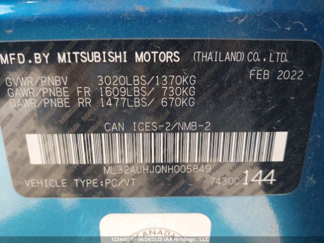 ML32AUHJ0NH005849 Mitsubishi mivec