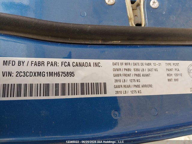 2C3CDXMG1MH675895 Dodge Charger