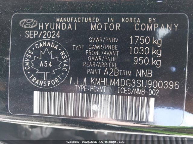 KMHLM4DG3SU900396 Hyundai mpi nu pe