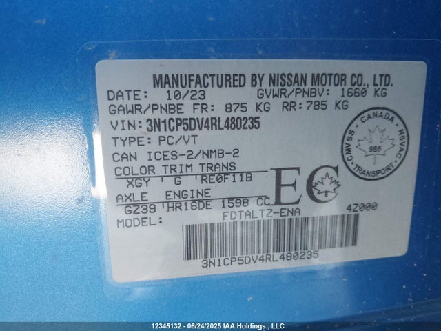 3N1CP5DV4RL480235 Nissan 2024