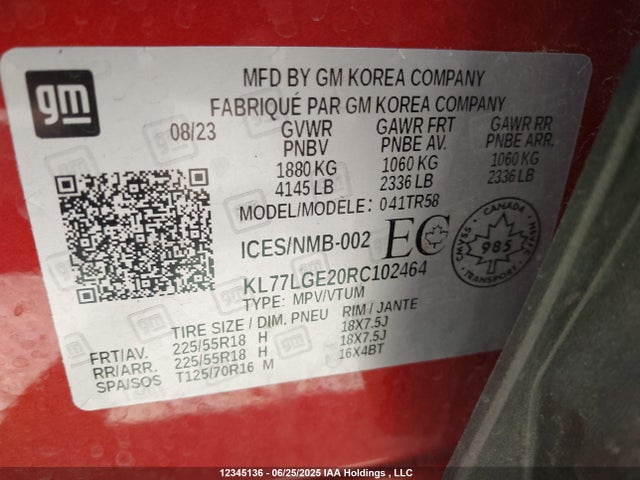 Chevrolet lih 2024 KL77LGE20RC102464 Image 9