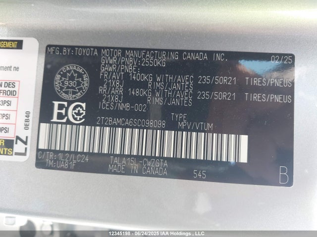 2T2BAMCA6SC098098 Lexus t24a-fts