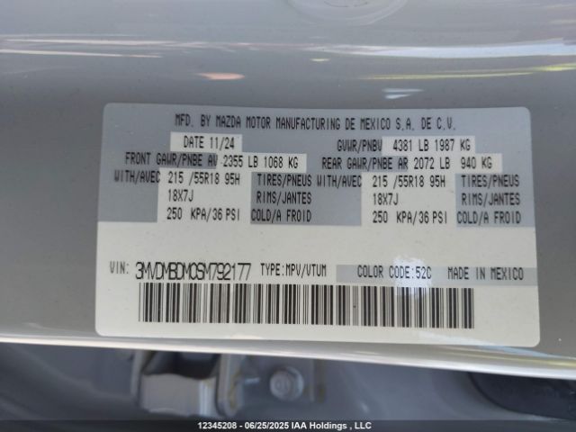 3MVDMBDM0SM792177 Mazda pyukd