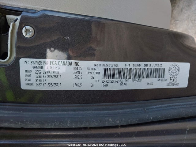 2C4RC1CG1FR721021 Chrysler Town and Country